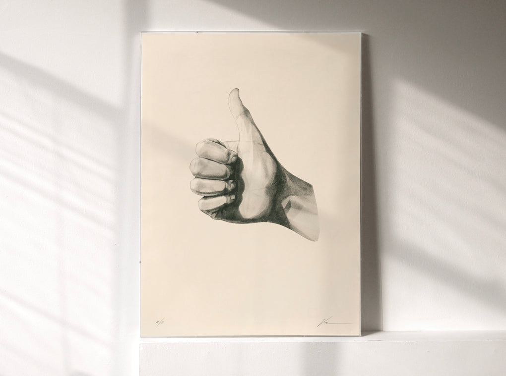 Gestures 'Thumbs Up' screen print ( Screen Print ) screen prints and original art by London artist Von — www.shopvon.com