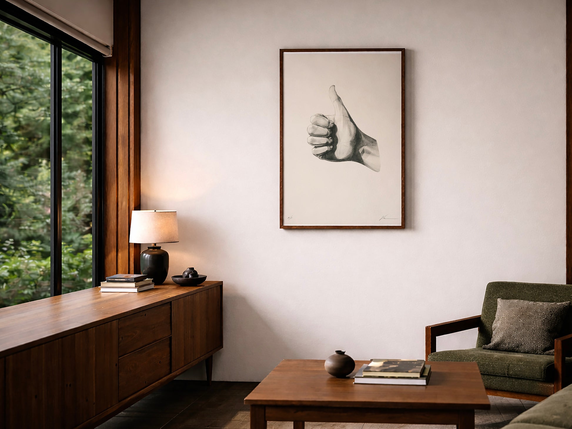 Gestures 'Thumbs Up' screen print