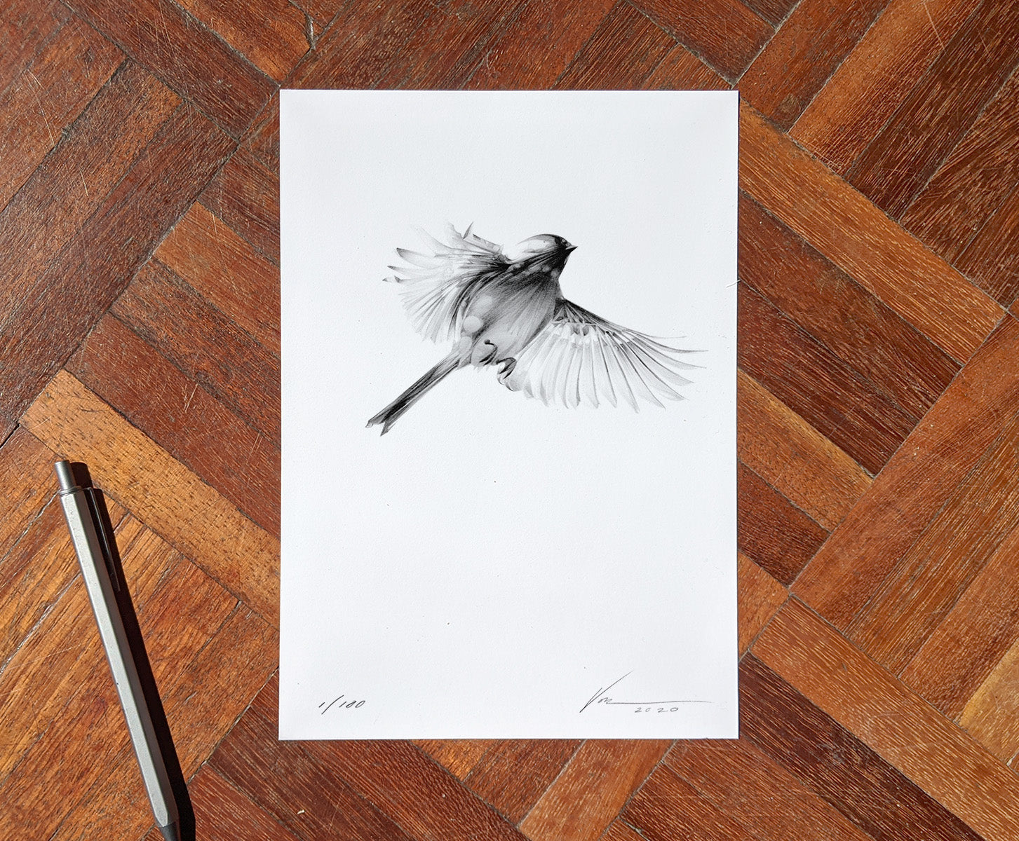 Bird 08 [Mini Edition] (  ) screen prints and original art by London artist Von — www.shopvon.com