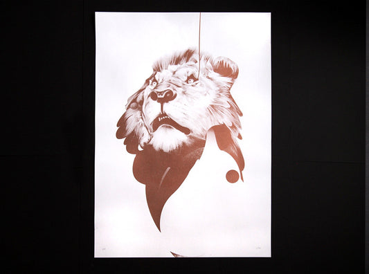 'Lion 01' Copper Edition | Artist Proof ( Screen Print ) screen prints and original art by London artist Von — www.shopvon.com