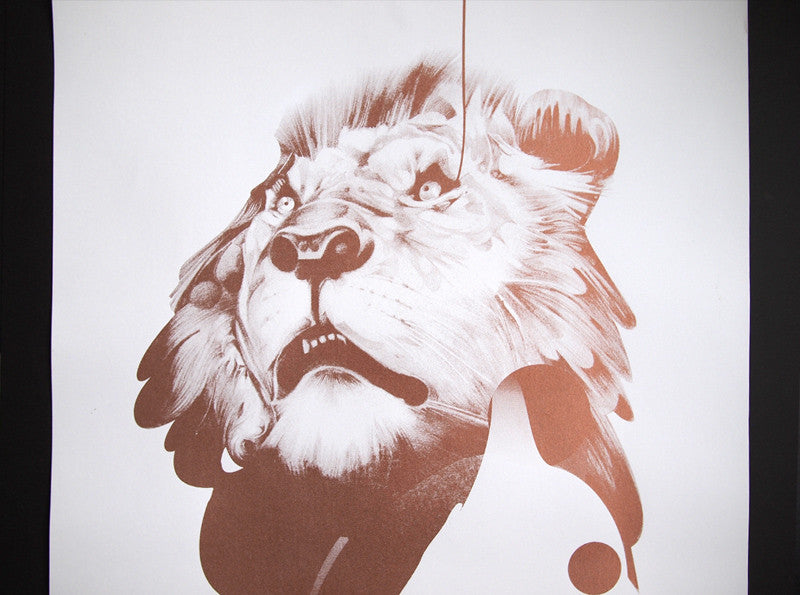 'Lion 01' Copper Edition | Artist Proof ( Screen Print ) screen prints and original art by London artist Von — www.shopvon.com