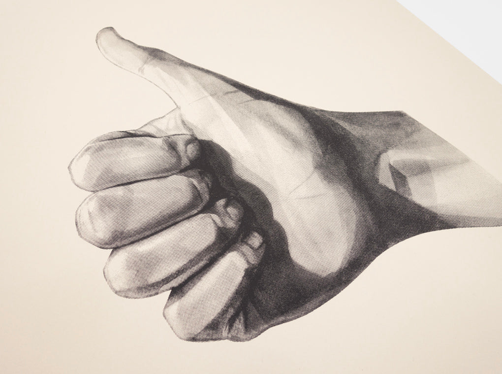 Gestures 'Thumbs Up' screen print ( Screen Print ) screen prints and original art by London artist Von — www.shopvon.com