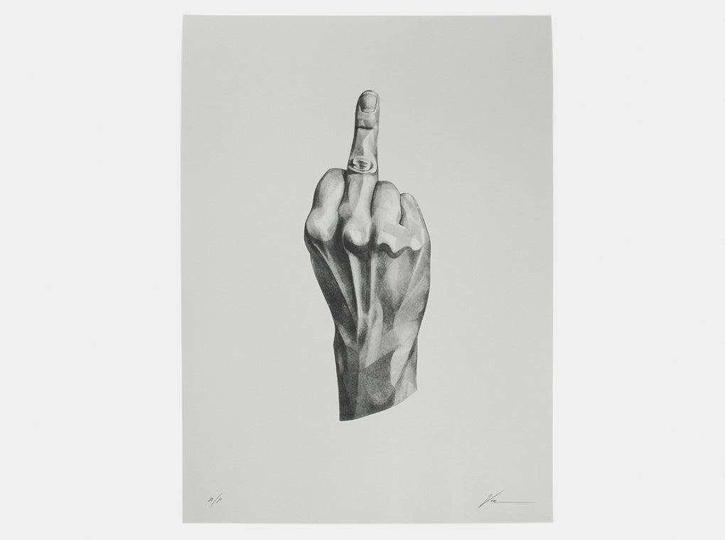 Gestures 'The Finger' screen print ( Screen Print ) screen prints and original art by London artist Von — www.shopvon.com