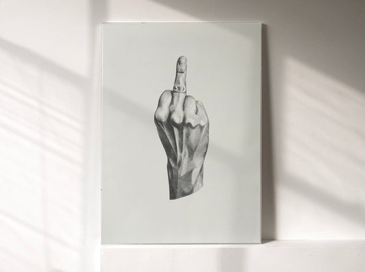 Gestures 'The Finger' screen print ( Screen Print ) screen prints and original art by London artist Von — www.shopvon.com