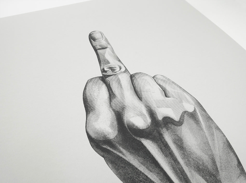 Gestures 'The Finger' screen print ( Screen Print ) screen prints and original art by London artist Von — www.shopvon.com