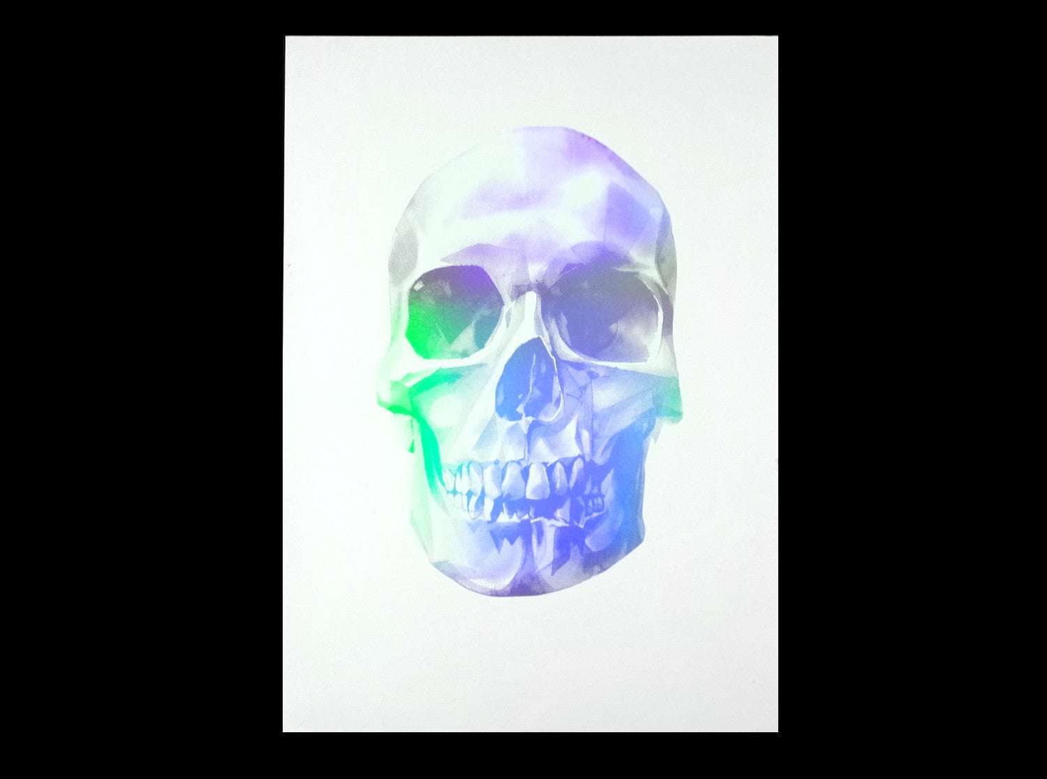 'Skull 03' Holographic Screen Print | Artist Proof ( Screen print ) screen prints and original art by London artist Von — www.shopvon.com