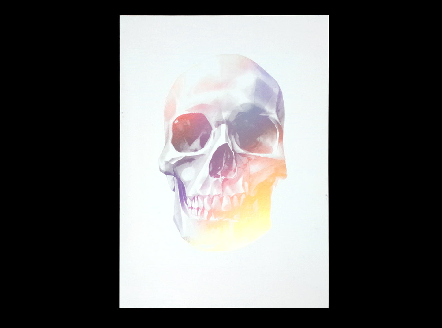 'Skull 03' Holographic Screen Print | Artist Proof ( Screen print ) screen prints and original art by London artist Von — www.shopvon.com