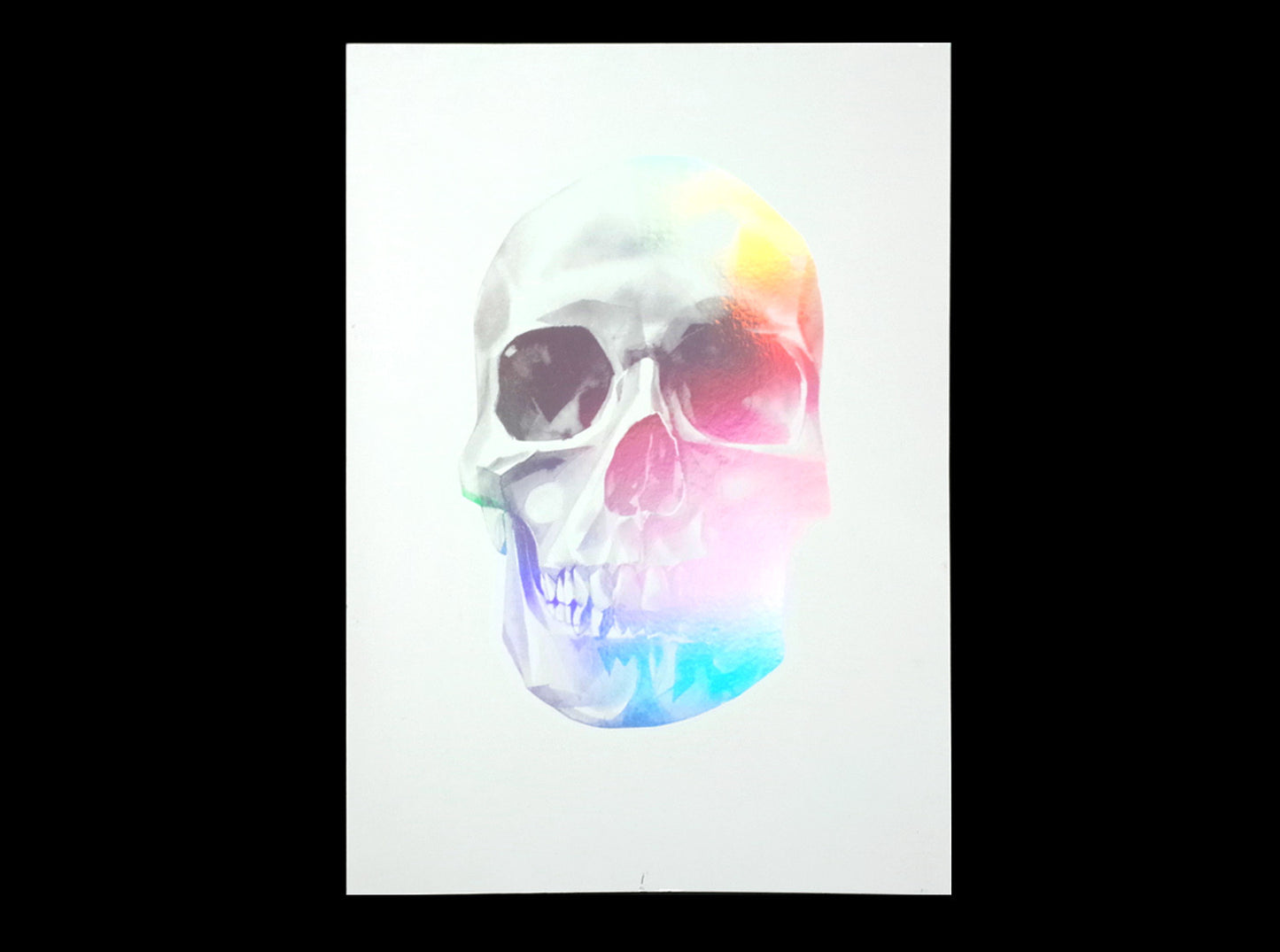 'Skull 03' Holographic Screen Print | Artist Proof ( Screen print ) screen prints and original art by London artist Von — www.shopvon.com