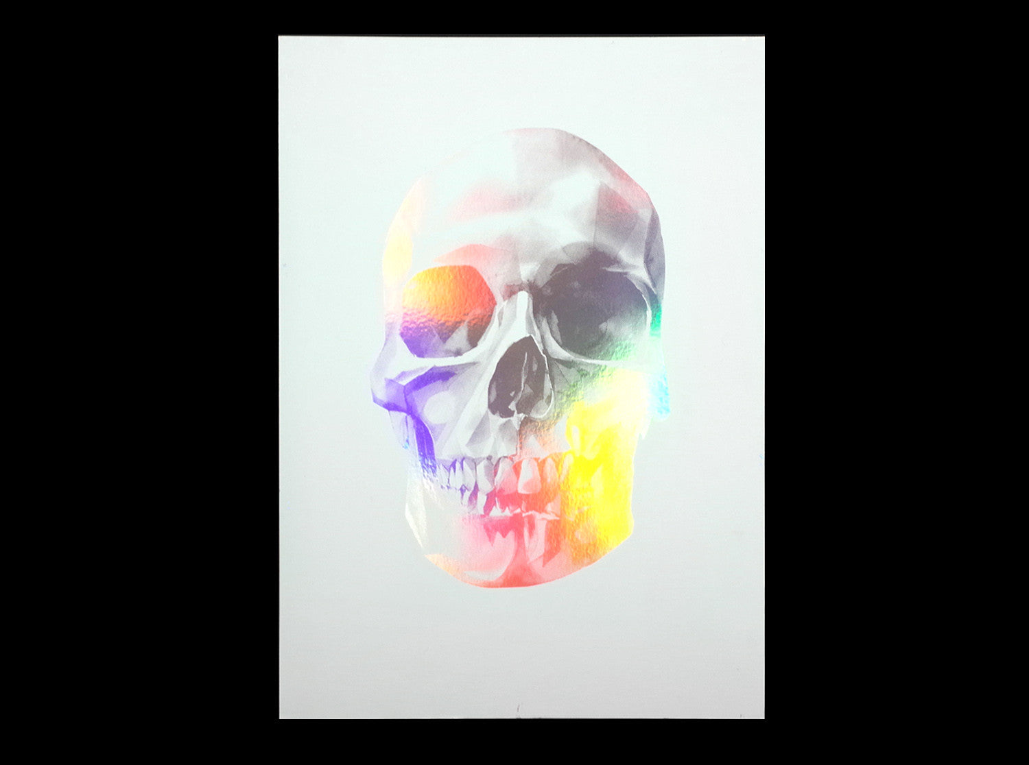 'Skull 03' Holographic Screen Print | Artist Proof ( Screen print ) screen prints and original art by London artist Von — www.shopvon.com