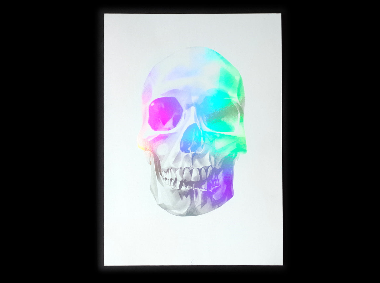 'Skull 03' Holographic Screen Print | Artist Proof ( Screen print ) screen prints and original art by London artist Von — www.shopvon.com
