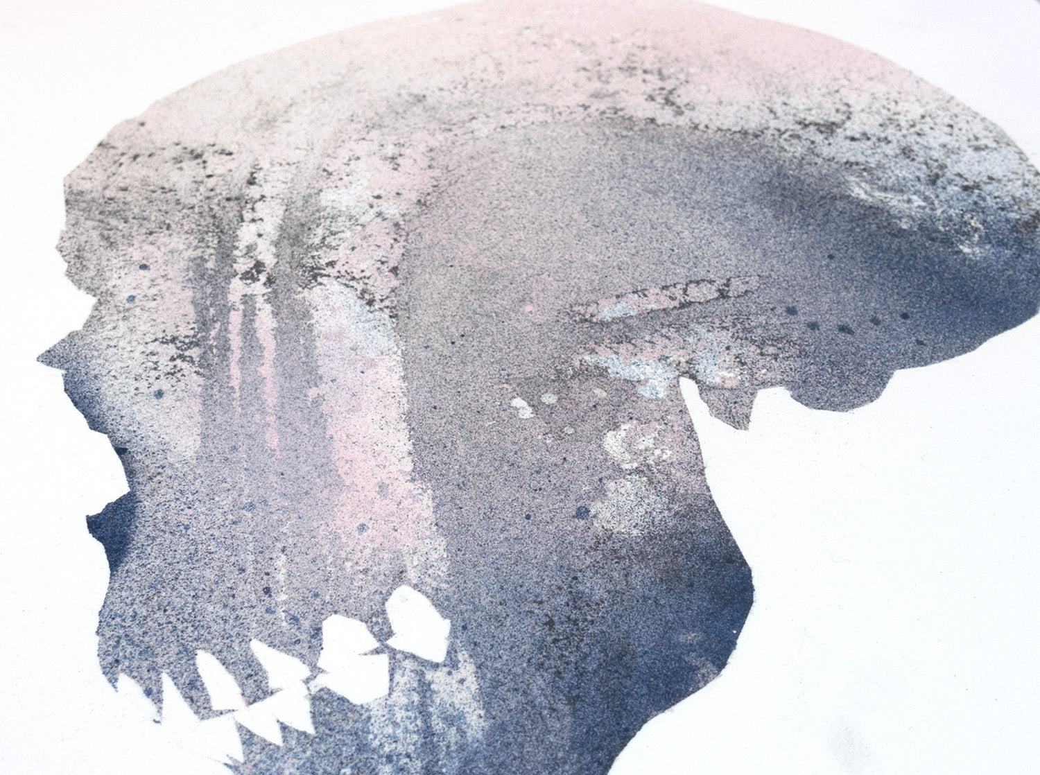 Skull [Reactor] 02 ( Original Art ) screen prints and original art by London artist Von — www.shopvon.com