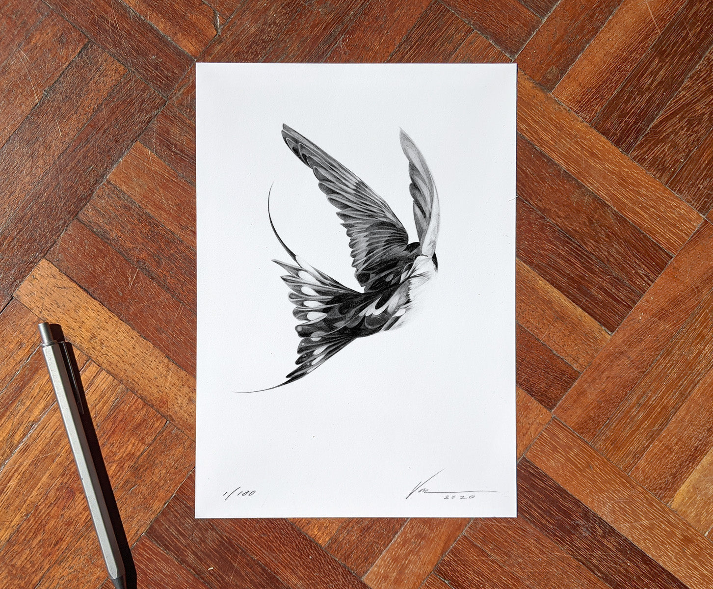 Bird 17 [Mini Edition] (  ) screen prints and original art by London artist Von — www.shopvon.com
