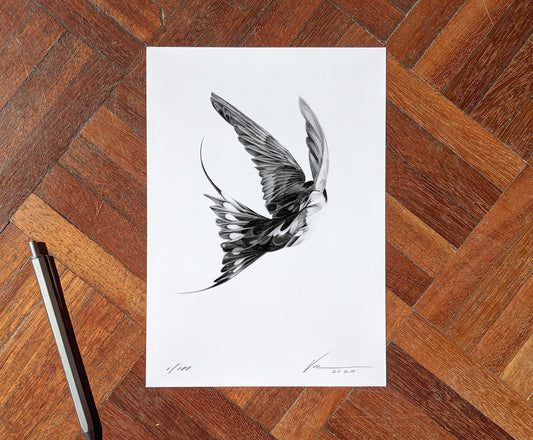 Bird 17 [Mini Edition] (  ) screen prints and original art by London artist Von — www.shopvon.com