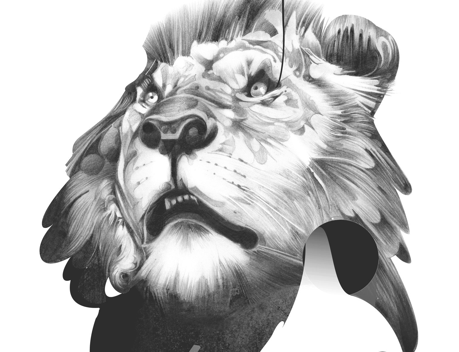 Lion 01 [Mini Edition] (  ) screen prints and original art by London artist Von — www.shopvon.com